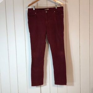 CAbi sz 12 rich brick red skinnies! EUC